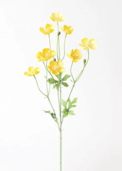 Afloral Artificial Buttercup Flowers In Yellow - 25"