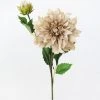 Afloral Dahlia Silk Flower In Taupe - 19.5"