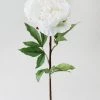 Afloral Natural Touch Peony In Cream White - 30"