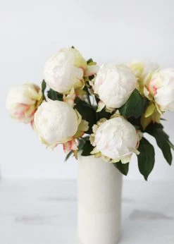 Afloral Artificial Flower Peony Bud In Cream - 18