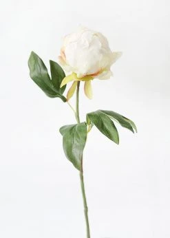 Afloral Artificial Flower Peony Bud In Cream - 18"