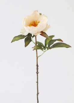 Afloral Cream Peach Artificial Peony Flower - 22