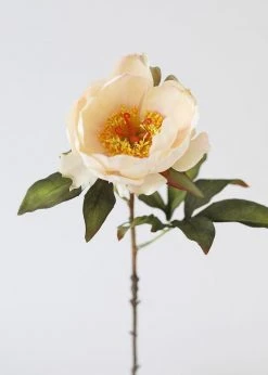 Afloral Cream Peach Artificial Peony Flower - 22"