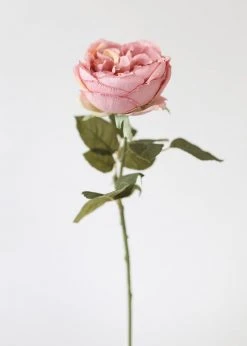 Afloral Artificial Flowers Silk English Cabbage Rose In Mauve - 25