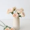 Afloral Artificial Flowers Peach Artificial English Cabbage Rose - 20.5"