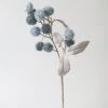 Afloral Artificial Globe Thistles In Blue Grey - 19.5"