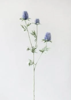 Afloral Periwinkle Artificial Thistle Wildflowers - 30.5" Artificial Flowers