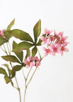 Afloral Artificial Flowers Pink Faux Wildflowers Viburnum Branch - 37