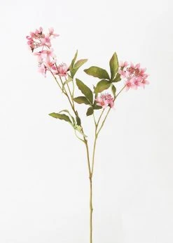 Afloral Artificial Flowers Pink Faux Wildflowers Viburnum Branch - 37"