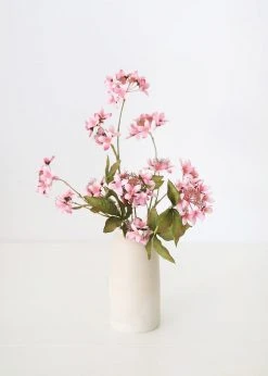 Afloral Artificial Flowers Pink Faux Wildflowers Viburnum Branch - 37