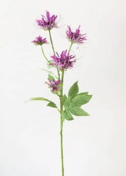 Afloral Purple Artificial Bee Balm Wildflowers - 27" Artificial Flowers