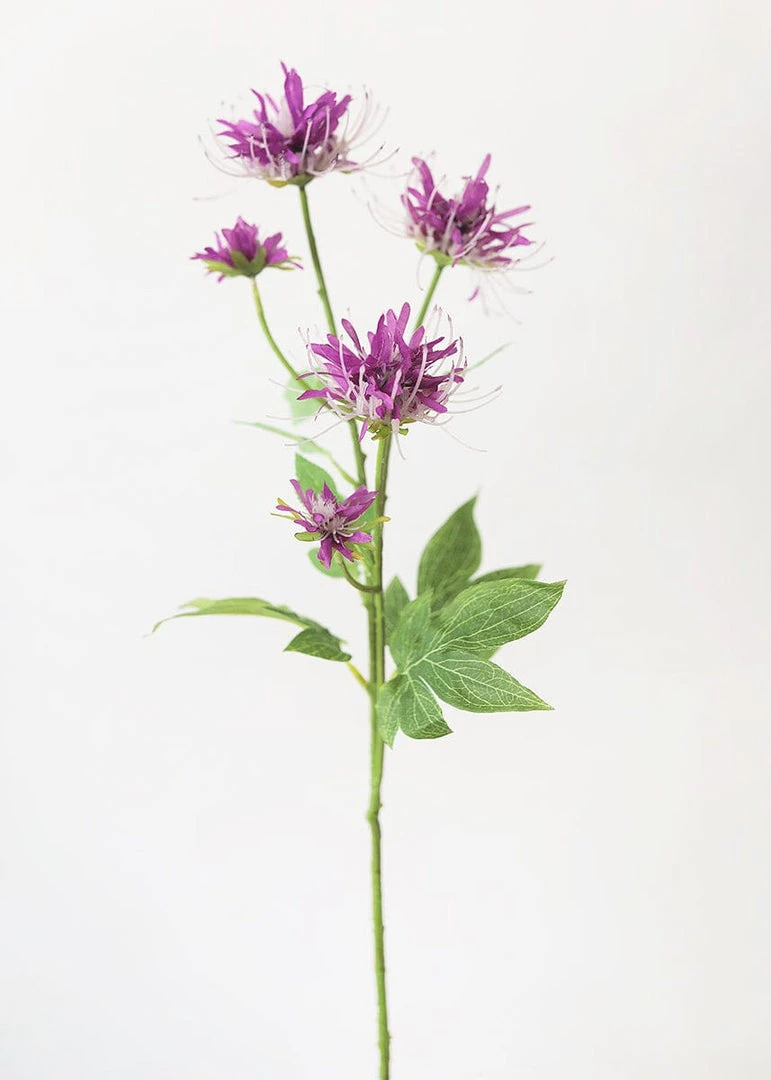 Afloral Purple Artificial Bee Balm Wildflowers - 27" Artificial Flowers