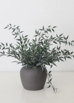 Afloral Artificial Plants Artificial Italian Ruscus Leaf Branch - 36