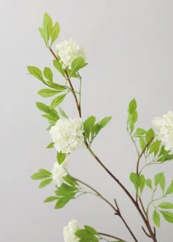 Afloral Artificial Flowers Cream Fake Viburnum Wildflower Branch - 46