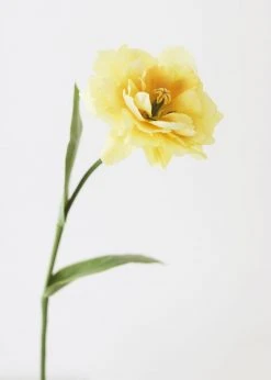 Afloral Ruffle Yellow Faux Tulip Flower - 25"