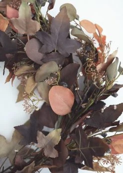 Afloral Fake Earthy Eucalyptus Leaf Wreath - 24" Artificial Plants