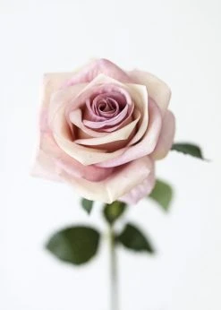 Afloral Smoky Lavender Fake Rose - 21.5" Artificial Flowers