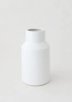 Afloral Everyday Flower Vase In White - 9"