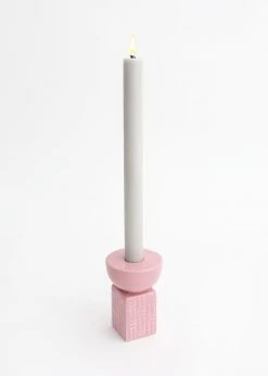 Afloral Textured Pink Geometric Candle Holder - 3.5" Tools & Accents