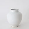 Afloral Vases Glossy White Round Ceramic Vase - 7.75"