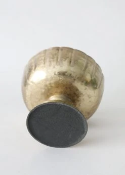 Afloral Vases Distressed Gold Metal Compote Bowl - 5.5