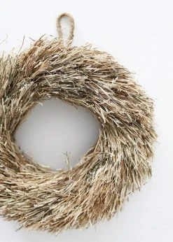 Afloral Dried Flowers Small Natural Dried Grain Grass Wreath - 11-12