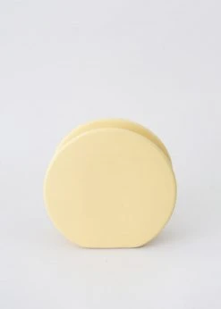 Afloral Matte Yellow Ceramic Circle Vase - 5.5"
