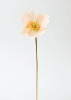 Afloral Soft Peach Silk Poppy - 23"