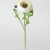 Afloral Artificial Flowers Silk Ranunculus In Cream - 13"
