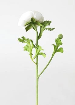 Afloral Artificial Flowers Silk Ranunculus In Cream - 13