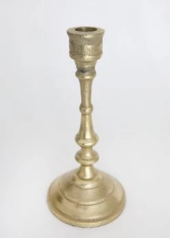 Afloral Set Of 2 Aluminum Candlestick Holders - 7.5-9.5