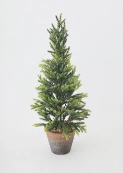 Afloral Fake Mini Spruce Christmas Tree - 23" Artificial Plants