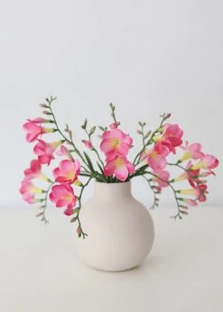 Afloral Artificial Flowers Pink Artificial Freesia Flower - 27"