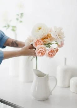 Afloral Artificial Flowers Ranunculus Fake Flowers In Pink - 19