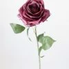 Afloral Silk Flowers Rose In Plum Purple - 21.5" Artificial Flowers