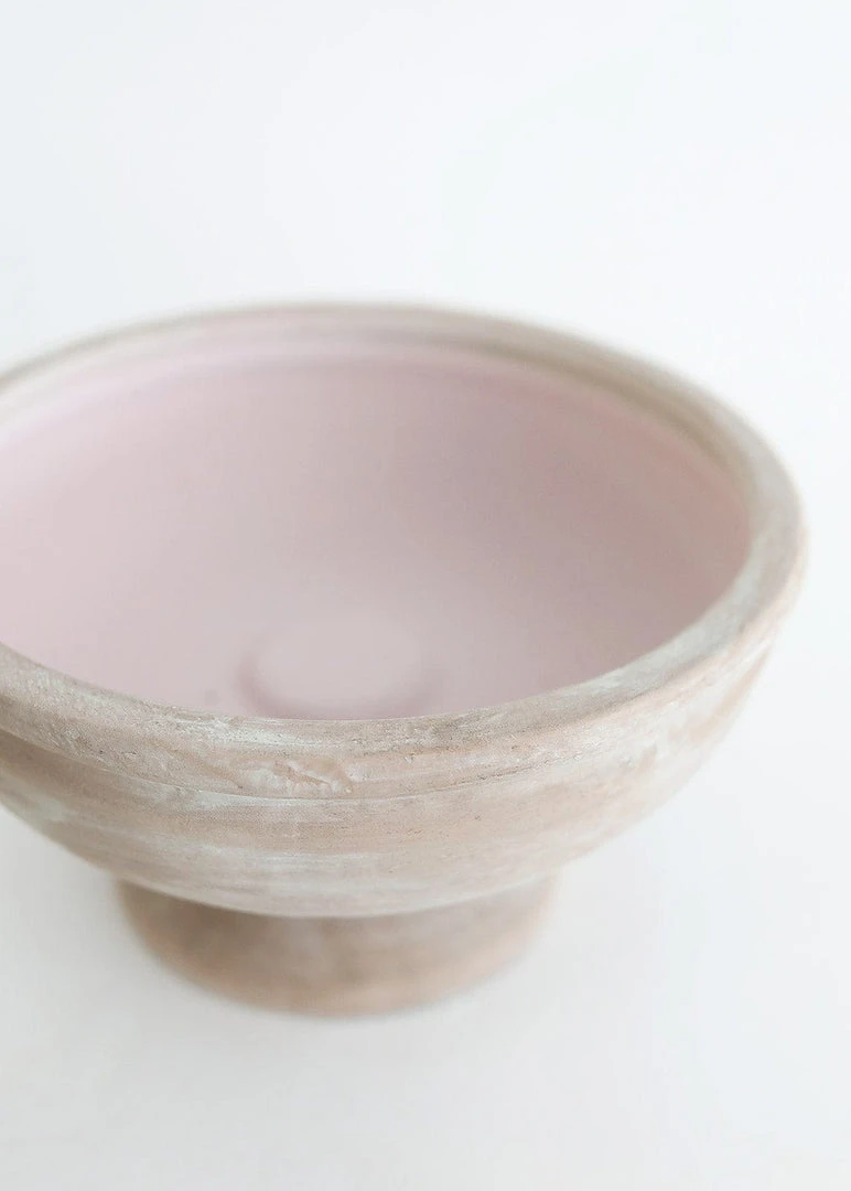 Afloral Vases Whitewashed Compote Bowl - 6.25"