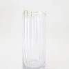 Afloral Clear Glass Vase With Gold Rim - 8" Vases