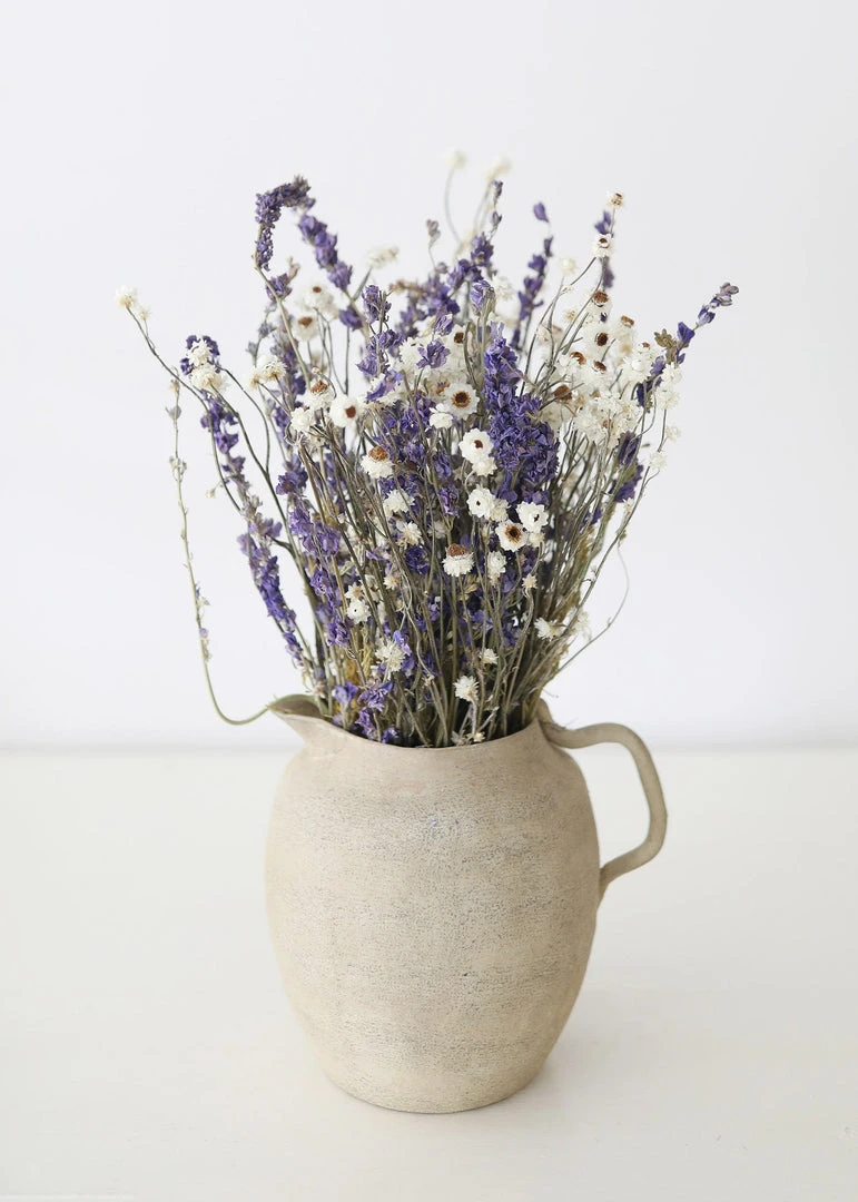 Afloral Larkspur And Daisy Dried Bouquet - 14-18" Dried Flowers