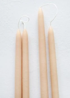 Afloral Pack Of 4 Ivory Hand-Dipped Taper Candles - 12"