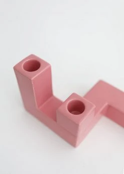 Afloral Pink Modern Geometric Candle Holder - 4