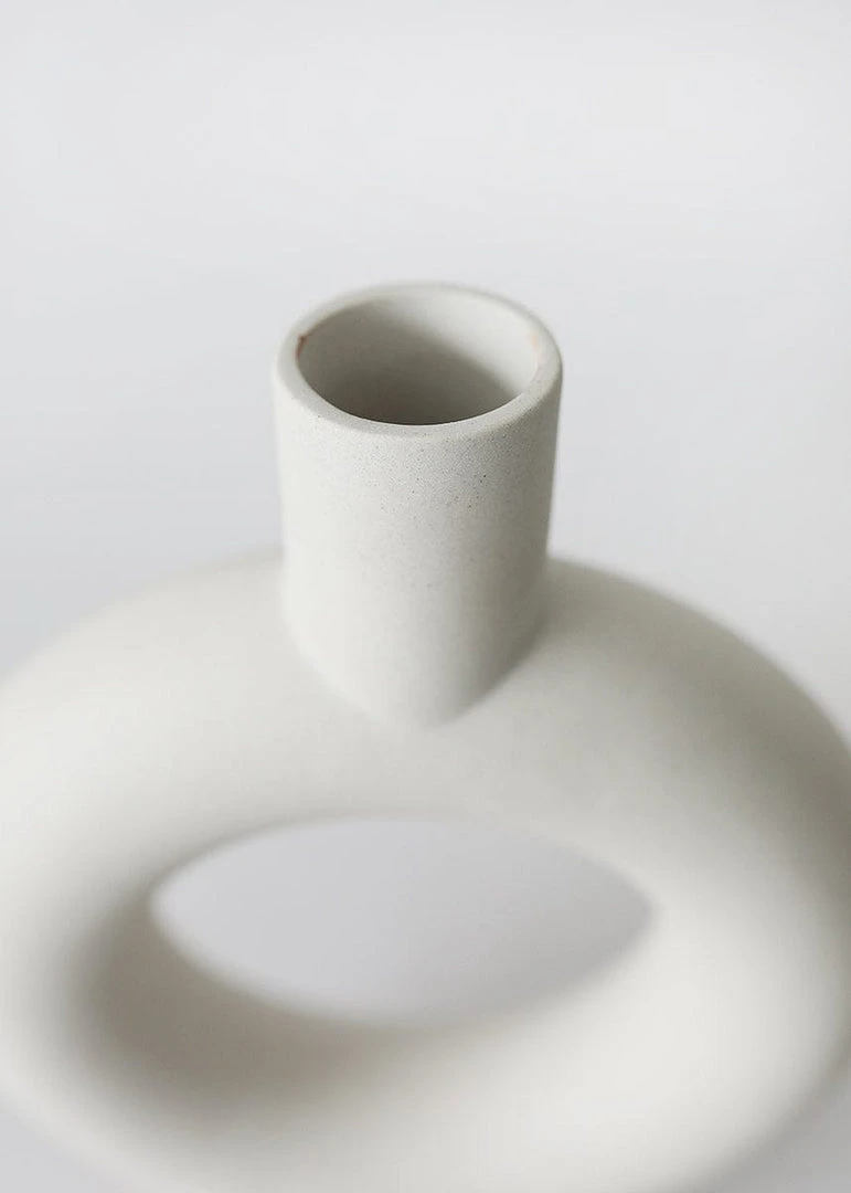 Afloral Handmade Stoneware Circle Vase - 9.25"