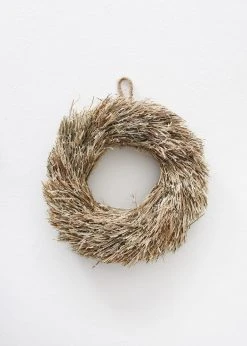 Afloral Dried Flowers Small Natural Dried Grain Grass Wreath - 11-12"