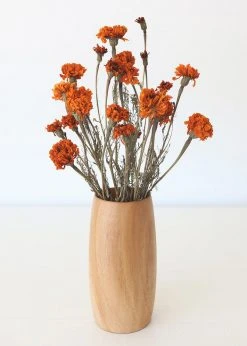 Afloral Dried Flowers Orange Dried Marigold Flowers - 14-22"