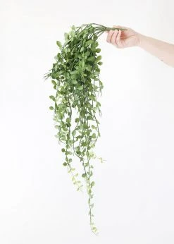 Afloral Artificial Plants Hanging Button Leaf Plant - 40