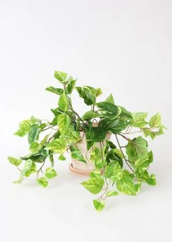 Afloral Indoor/Outdoor UV Protected Fake Pothos Plant - 20" Artificial Plants