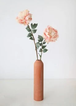 Afloral Artificial Peony Flower In Yellow Pink - 30.5