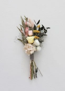 Afloral Dried Flowers Pink And Yellow Dried Flower Bouquet - 6.5-12