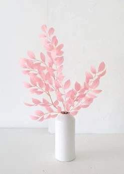 Afloral Artificial Plants Pink Artificial Ruscus Leaves - 26"