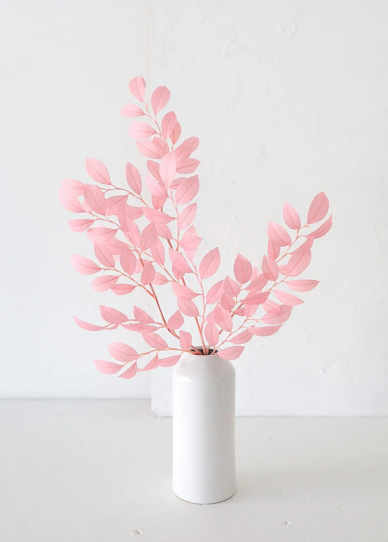 Afloral Artificial Plants Pink Artificial Ruscus Leaves - 26"