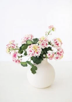 Afloral Pink UV Protected Indoor/Outdoor Fake Geranium Bush - 24"